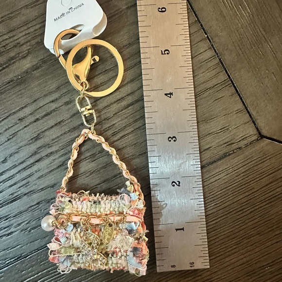 Novelty Mini Handbag Shape Charm Pendant Or Key Ring Colorful NWOT - Picture 3 of 6